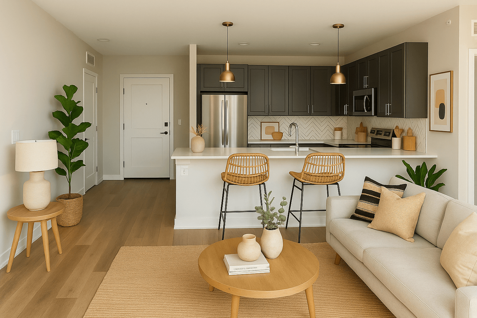 Spacious Living room at Okemos MI Apartments | Knob Hill Apartments in Okemos, MI